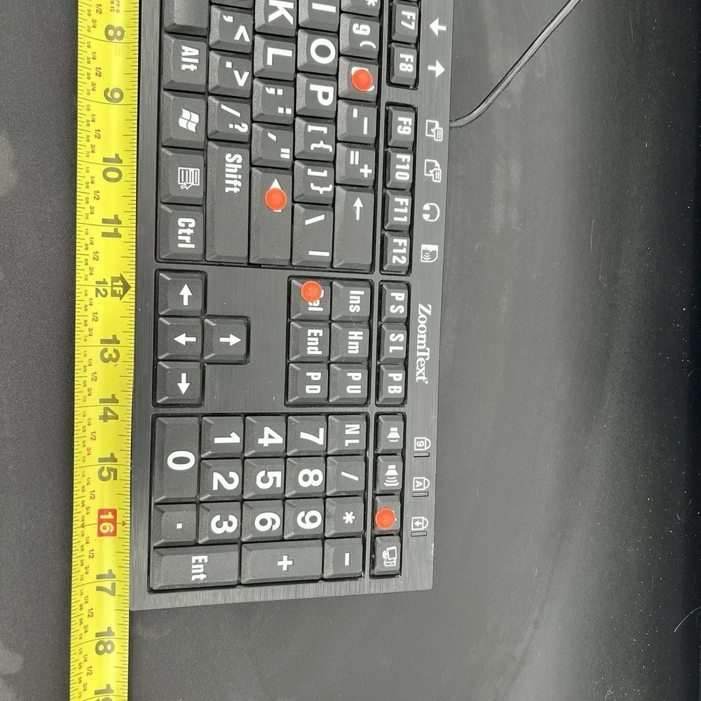 Logickeyboard ZoomText LXH JME7596H Wired Keyboard NEW Without Box